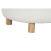 Panca Home ESPRIT Bianco Poliestere Legno d'albero della gomma Legno MDF 48 x 48 x 43 cm