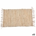 Gulvteppe Hvit Naturell Striper 60 x 1 x 90 cm (12 enheter)