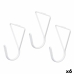 Colgadores Blanco Metal Triangular Set 3 Piezas (6 Unidades)