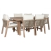 Tisch-Set mit 6 Stühlen Home ESPRIT Braun Beige Akazienholz 170 x 90 x 75 cm