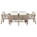 Tisch-Set mit 6 Stühlen Home ESPRIT Braun Beige Akazienholz 170 x 90 x 75 cm