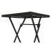 Tafel met twee stoelen Home ESPRIT Zwart Staal Synthetische rotan 58 x 58 x 71,5 cm