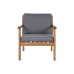 Tafelset met 3 fauteuils Home ESPRIT Bruin Grijs Acacia 120 x 72 x 75 cm