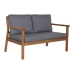 Tafelset met 3 fauteuils Home ESPRIT Bruin Grijs Acacia 120 x 72 x 75 cm