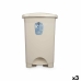 Papirkurv med pedal Beige Plastik 50 L (3 enheder)