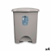 Poubelle à pédale Gris Plastique 30 L (4 Unités)