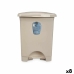 Papirkurv med pedal Beige Plastik 10 L (8 enheder)