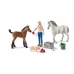 Животные Schleich Vet visiting mare and foal Пластик Лошадь