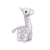 Peluche da Colorare Pincello ST448 Bianco Nero Stoffa 17 x 22 x 9 cm Giraffa (8 Unità)