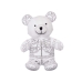 Peluche da Colorare Bianco Nero Stoffa 17 x 21 x 12 cm Orso (8 Unità)