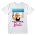 Tričko s krátkým rukávem Barbie Vacay Mode Bílý Unisex