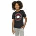 T-Shirt met Korte Mouwen Converse Zwart