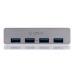 USB rozbočovač Orico ALL-USB3-HUB-4-CLIP Striebristý