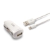 MFi autós töltő + USB Világító Kábel KSIX Apple-compatible 2.4 A