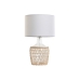 Lampe de bureau Home ESPRIT Blanc Marron Verre Corde 220 W 60 V 28 x 28 x 45 cm (2 Unités)