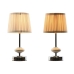 Bordlampe Home ESPRIT Hvid Beige Metal Porcelæn 20 W 220 V 17,5 x 17,5 x 35 cm (2 enheder)