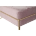 Banqueta DKD Home Decor   Espuma Cor de Rosa Dourado Metal Poliéster Veludo Madeira MDF (80 x 80 x 42 cm)