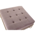 Banqueta DKD Home Decor   Espuma Cor de Rosa Dourado Metal Poliéster Veludo Madeira MDF (80 x 80 x 42 cm)