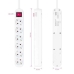 Piirilevy NANOCABLE Regleta de enchufes de 6 tomas con interruptor, 1.4 metros Blanca