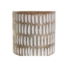 Vaso Home ESPRIT Bianco Marrone Legno di mango Coloniale 16 x 10 x 23 cm