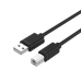 Кабел USB A към USB B Unitek Y-C421GBK Черен 5 m