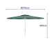 Sunshade Marbueno Green Polyester Steel Ø 270 cm