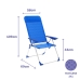 Marbueno Chaise Pliante 5 Positions Aluminium avec Coussin Bleu Plage et Piscine 69X58X109 cm 10249