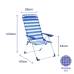 Silla Plegable Marbueno Azul Blanco 69 x 110 x 58 cm