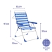 Folding Chair Marbueno Raidat Sininen Valkoinen 59 x 97 x 61 cm