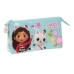 Zweifaches Mehrzweck-Etui Gabby's Dollhouse 22 x 3 x 12 cm Blau