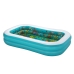 Bestway Piscina Hinchable 2 Camaras Fondo 3D Marino con Accesorios 262x175x51 cm +3 Años Jardin 54177