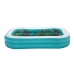 Bestway Uppblåsbar Pool 2 Kammare 3D Marinbotten med Tillbehör 262x175x51 cm +3 År Trädgård 54177