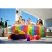 Bestway Kinderpool 2 Ringe Regenbogen 206x206x51 cm +6 Jahre Garten 54443