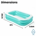 Bestway Aufblasbarer Pool 2 Kammern Rechteckig 201x150x51 cm +6 Jahre Garten 54005