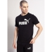 Pánske tričko s krátkym rukávom Puma ESS LOGO TEE 586666 01 Čierna