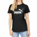 Damen Kurzarm-T-Shirt Puma LOGO TEE 586774 01 Schwarz