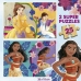 Set di 2 Puzzle Disney Princess Bella + Vaiana 25 Pezzi