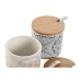 Sugar Bowl Home ESPRIT Blue Beige Pink Lilac Bamboo Dolomite 7,5 x 7,5 x 7,5 cm (2 Units)