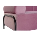 Sofa DKD Home Decor Schwarz Rosa Metall Polyester Moderne (154 x 76 x 76 cm)