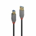 USB kábel LINDY 36744 5 m Čierna Sivá
