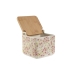 Saleiro com Tampa Home ESPRIT Branco Cor de Rosa Lilás Bambu 750 ml 14 x 12,5 x 12 cm (2 Unidades)