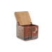 Zoutvaatje met deksel Home ESPRIT Beige Roze Terra cotta Lila Bamboe 750 ml 14 x 12,5 x 12 cm (2 Stuks)