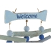 Ophangdecoratie Home ESPRIT Blauw Wit Mediterrane 26 x 2 x 47 cm (2 Stuks)