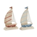 Decoratieve figuren Home ESPRIT Blauw Rood Natuurlijk Kaarsenmaker 15 x 4,5 x 23,5 cm (2 Stuks)