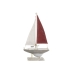 Statua Decorativa Home ESPRIT Azzurro Rosso Multicolore Barca a vela 13,5 x 5 x 25 cm (2 Unità)