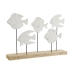 Decoratieve figuren Home ESPRIT Wit Natuurlijk Spiralen Mediterrane 51 x 7,5 x 36 cm