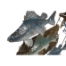 Veggpryd Home ESPRIT Blå Gyllen Middelhavet Fisk 100 x 5 x 46 cm