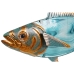 Wanddekoration Home ESPRIT Blau Bunt Gold Fisch Mediterraner 70 x 4,5 x 25,5 cm (2 Stück)