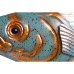 Väggdekoration Home ESPRIT Blå Multicolour Gyllene Fisk Medelhavs 70 x 4,5 x 25,5 cm (2 antal)