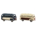 Ukrasna figura Home ESPRIT Plava Bijela Autobus Vintage 17 x 7 x 8 cm (2 kom.)